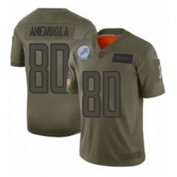 Youth Detroit Lions 80 Danny Amendola Limited Camo 2019 Salute to Service Football Jersey
