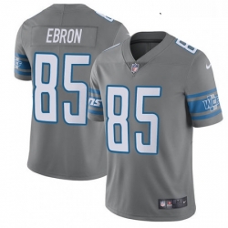 Youth Nike Detroit Lions 85 Eric Ebron Limited Steel Rush Vapor Untouchable NFL Jersey