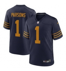 Men Green Bay Packers 1 Micah Parsons Navy The 1923 Classic Football Stitched Game Jersey Men Green Bay Packers 1 Micah Parsons Navy The 1923 Classic Football Stitched Game Jersey