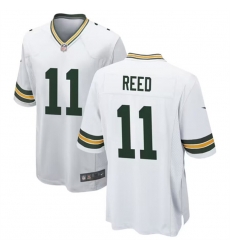 Men Green Bay Packers 11 Jayden Reed White Stitched Game Jersey