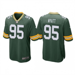 Men Green Bay Packers 95 Devonte Wyatt Green Stitched Football Jersey