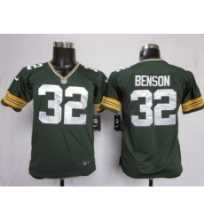 Youth Nike Green Bay Packers #32 Cedric Benson Green NFL Jerseys