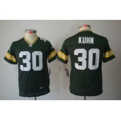 Youth Nike NFL Green Bay Packers #30 John Kuhn Green Color[Youth Limited Jerseys]