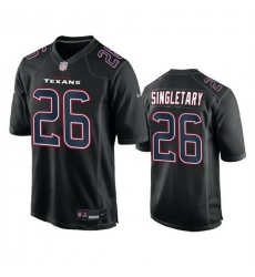 Men Houston Texans 26 Devin Singletary Black Fashion Vapor Untouchable Limited Stitched Football Jersey