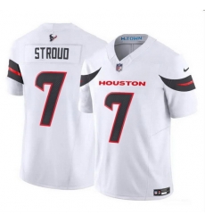 Men Houston Texans 7 C J  Stroud White 2024 Vapor F U S E  Limited Stitched Jersey