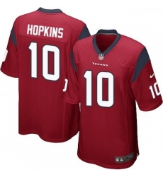 Men Nike Houston Texans 10 DeAndre Hopkins Game Red Alternate NFL Jersey