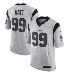 Men Nike Houston Texans 99 JJ Watt Limited Gray Gridiron II NFL Jersey