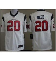 Nike Houston Texans 20 Ed Reed White Game NFL Jersey