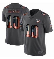 Nike Texans 10 DeAndre Hopkins 2019 Salute To Service USA Flag Fashion Limited Jersey