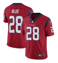 Nike Texans #28 Alfred Blue Red Alternate Mens Stitched NFL Vapor Untouchable Limited Jersey