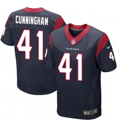 Nike Texans #41 Zach Cunningham Navy Blue Team Color Mens Stitched NFL Elite Jersey