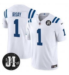 Men Indianapolis Colts 1 Jim Irsay White 2025 F U S E Jim Irsay Patch Vapor Limited Stitched Football Jersey Men Indianapolis Colts 1 Jim Irsay White 2025 F U S E Jim Irsay Patch Vapor Limited Stitched Football Jersey