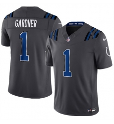 Men Indianapolis Colts  1 Sauce Gardner Dark Gray 2026 F U S E  Rivalries Collection Limited Stitched Football Jersey