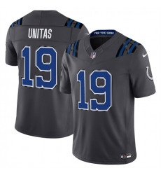 Men Indianapolis Colts 19 Johnny Unitas Dark Gray 2026 F U S E Rivalries Collection Limited Stitched Football Jersey Men Indianapolis Colts 19 Johnny Unitas Dark Gray 2026 F U S E Rivalries Collection Limited Stitched Football Jersey