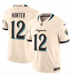 Men Jacksonville Jaguars 12 Travis Hunter Cream 2026 F U S E Rivalries Collection Limited Stitched Football Jersey Men Jacksonville Jaguars 12 Travis Hunter Cream 2026 F U S E Rivalries Collection Limited Stitched Football Jersey