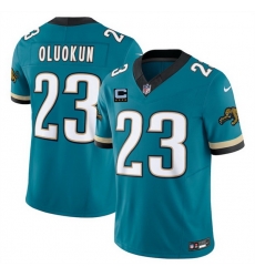 Men Jacksonville Jaguars 23 Foye Oluokun Teal 2025 F U S E With 4 Star C Patch Prowler Throwback Vapor Limited Stitched Football Jersey Men Jacksonville Jaguars 23 Foye Oluokun Teal 2025 F U S E With 4 Star C Patch Prowler Throwback Vapor Limited Stitched Football Jersey