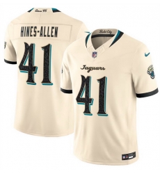 Men Jacksonville Jaguars 41 Josh Hines Allen Cream 2026 F U S E Rivalries Collection Limited Stitched Football Jersey Men Jacksonville Jaguars 41 Josh Hines Allen Cream 2026 F U S E Rivalries Collection Limited Stitched Football Jersey