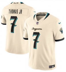 Men Jacksonville Jaguars  7 Brian Thomas Jr  Cream 2026 F U S E  Rivalries Collection Limited Stitched Football Jersey