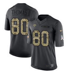 Nike Jaguars #80 Julius Thomas Black Mens Stitched NFL Limited 2016 Salute To Service Jersey