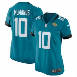 Women Jacksonville Jaguars 10 Brandon McManus Teal Stitched Jersey 28Run Small 29