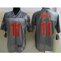 Nike Kansas City Chiefs 11 Alex Smith Grey Elite Vapor NFL Jersey