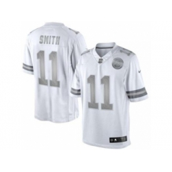 Nike Kansas City Chiefs 11 Alex Smith White Limited Platinum NFL Jersey