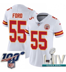2020 Super Bowl LIV Women Nike Kansas City Chiefs #55 Dee Ford White Vapor Untouchable Limited Player NFL Jersey