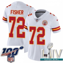 2020 Super Bowl LIV Women Nike Kansas City Chiefs #72 Eric Fisher White Vapor Untouchable Limited Player NFL Jersey