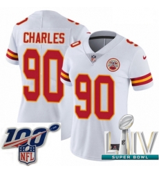 2020 Super Bowl LIV Women Nike Kansas City Chiefs #90 Stefan Charles White Vapor Untouchable Limited Player NFL Jersey