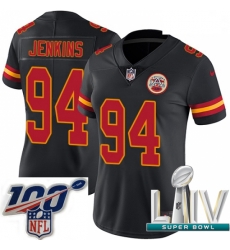 2020 Super Bowl LIV Women Nike Kansas City Chiefs #94 Jarvis Jenkins Limited Black Rush Vapor Untouchable NFL Jersey