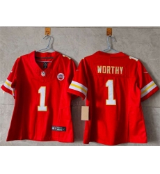 Women Kansas City Chiefs 1 Xavier Worthy Red 2023 F U S E Vapor Untouchable Limited Stitched Jersey Women Kansas City Chiefs 1 Xavier Worthy Red 2023 F U S E Vapor Untouchable Limited Stitched Jersey