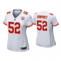 Women Kansas City Chiefs 52 Creed Humphrey White Jersey