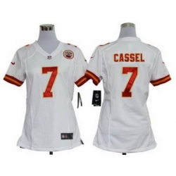 Women Nike Kansas City Chiefs 7# Matt Cassel White Nike NFL Jerseys