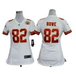 Women Nike Kansas City Chiefs 82# Dwayne Bowe White Nike NFL Jerseys