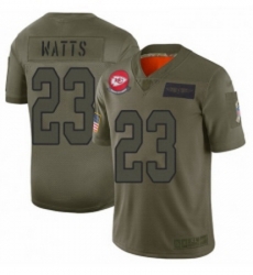 Womens Kansas City Chiefs 23 Armani Watts Limited Camo 2019 Salute to Service Football Jersey