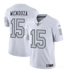 Men Las Vegas Raiders 15 Fernando Mendoza White 2026 Draft Color Rush Vapor Untouchable Limited Stitched Football Jersey Men Las Vegas Raiders 15 Fernando Mendoza White 2026 Draft Color Rush Vapor Untouchable Limited Stitched Football Jersey