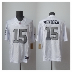 Men Las Vegas Raiders  15 Fernando Mendoza White 2026 F US E  Draft Color Rush Vapor Untouchable Limited Stitched Football Jersey