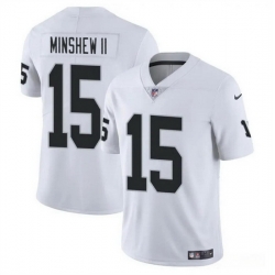 Men Las Vegas Raiders 15 Gardner Minshew II White Vapor Stitched Football Jersey