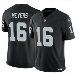 Men Las Vegas Raiders 16 Jakobi Meyers Black 2023 F U S E Vapor Untouchable Stitched Football Jersey