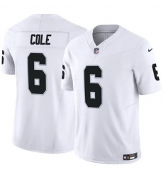 Men Las Vegas Raiders 6 A J  Cole White 2025 F U S E  Vapor Untouchable Limited Stitched Football Jersey