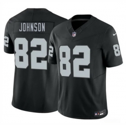 Men Las Vegas Raiders  82 Brandon Johnson Black 2026 F U S E  Vapor Untouchable Limited Stitched Football Jersey