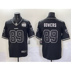 Men Las Vegas Raiders 89 Brock Bowers Black Shadow Vapor Limited Stitched Jersey