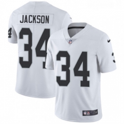 Mens Nike Oakland Raiders 34 Bo Jackson White Vapor Untouchable Limited Player NFL Jersey