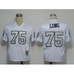 Oakland Raiders 75 Howie Long white(Silver Number)throwback