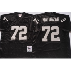 Oakland Raiders Black #72 MATUSZAK Black Stitched NCAA Jersey