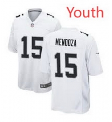 Youth Las Vegas Raiders 15 Fernando Mendoza White Vapor Limited Stitched Jersey Youth Las Vegas Raiders 15 Fernando Mendoza White Vapor Limited Stitched Jersey