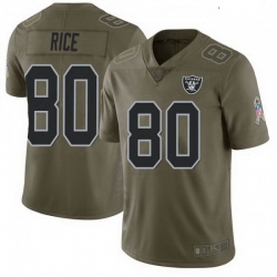 Youth Las Vegas Raiders 80 Jerry Rice 2017 Salute To Service Jersey