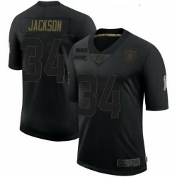 Youth Las Vegas Raiders Bo Jackson Black 2020 Salute To Service Jersey