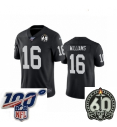 Youth Oakland Raiders #16 Tyrell Williams Black 60th Anniversary Vapor Untouchable Limited Player 100th Season Football Jersey