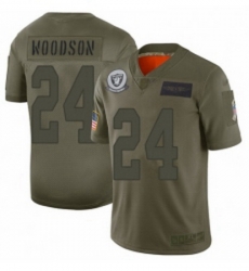 Youth Oakland Raiders 24 Charles Woodson Limited Camo 2019 Salute to Service Football Jersey